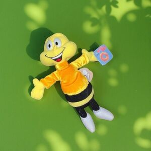 Vintage 1998 General Mills Honey Nut Cheerios Bee Breakfast Pal Plush Beanie P33